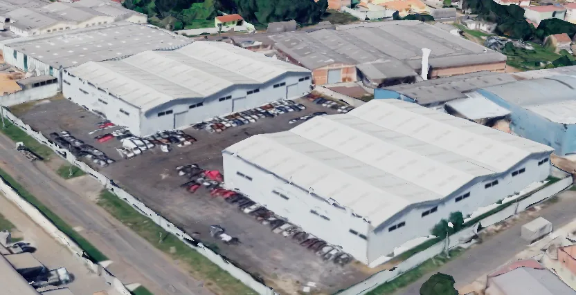 Complexo de barracões industriais executado pela Atlas Metal em Curitiba